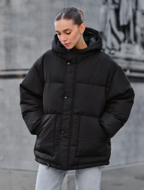 Geacă de iarnă de damă Staff tr black oversize