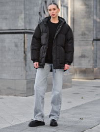 Geacă de iarnă de damă Staff tr black oversize