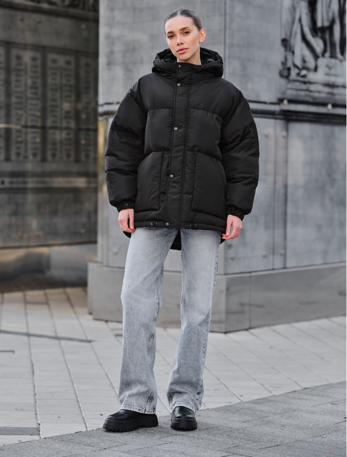 Geacă de iarnă de damă Staff tr black oversize