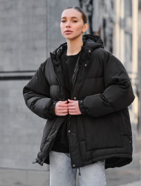 Geacă de iarnă de damă Staff tr black oversize