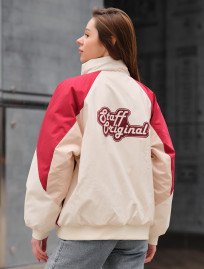 Geacă de damă Staff co milk & beige oversize