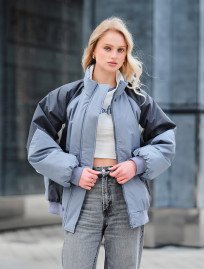 Geacă de damă Staff co gray & dark gray oversize
