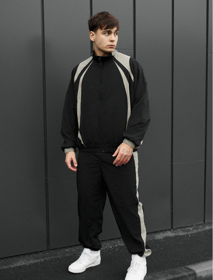 Costum de trening Staff cap black & light olive oversize