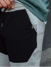 Pantaloni de trening Staff de gray melange fleece