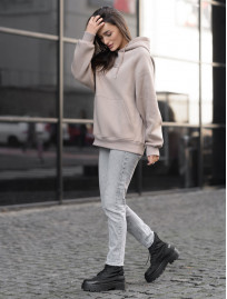 Hanorac de damă Staff original light brown oversize fleece