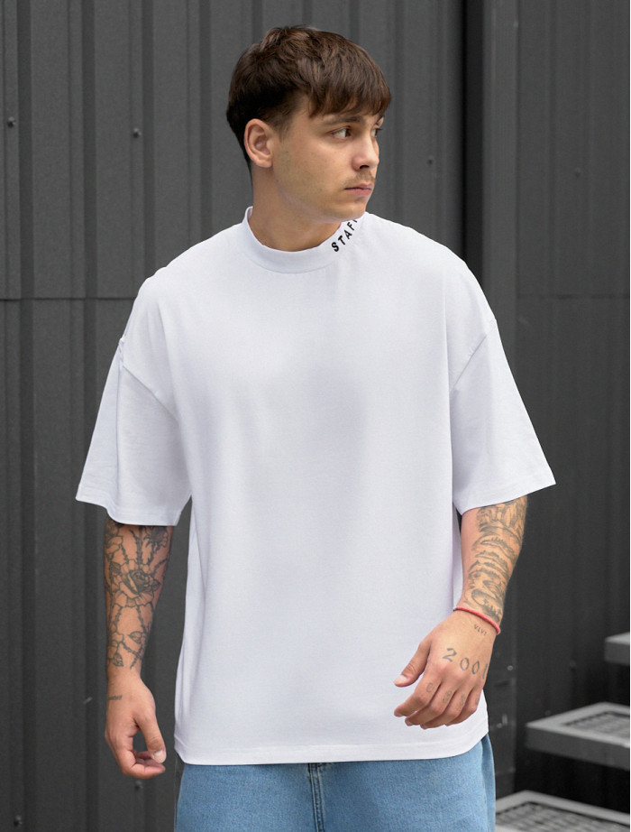 Tricou Staff logo neck 2 oversize