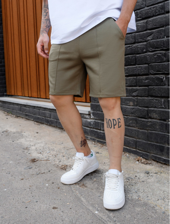 Pantaloni scurți tricotați Staff sa khaki