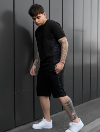 Set de vară tricou + pantaloni scurți Staff pro black