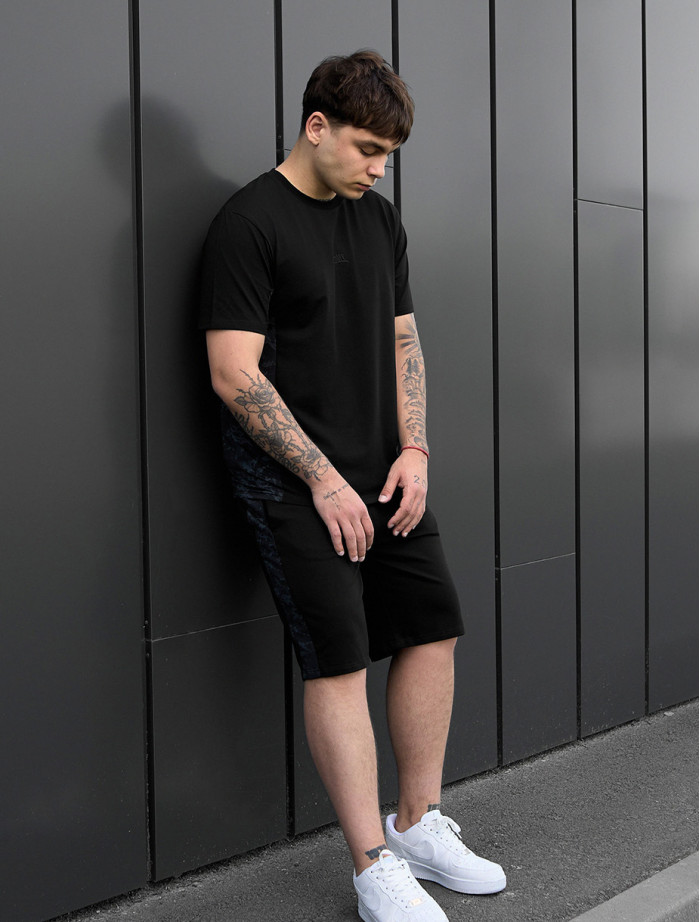 Set de vară tricou + pantaloni scurți Staff pro black