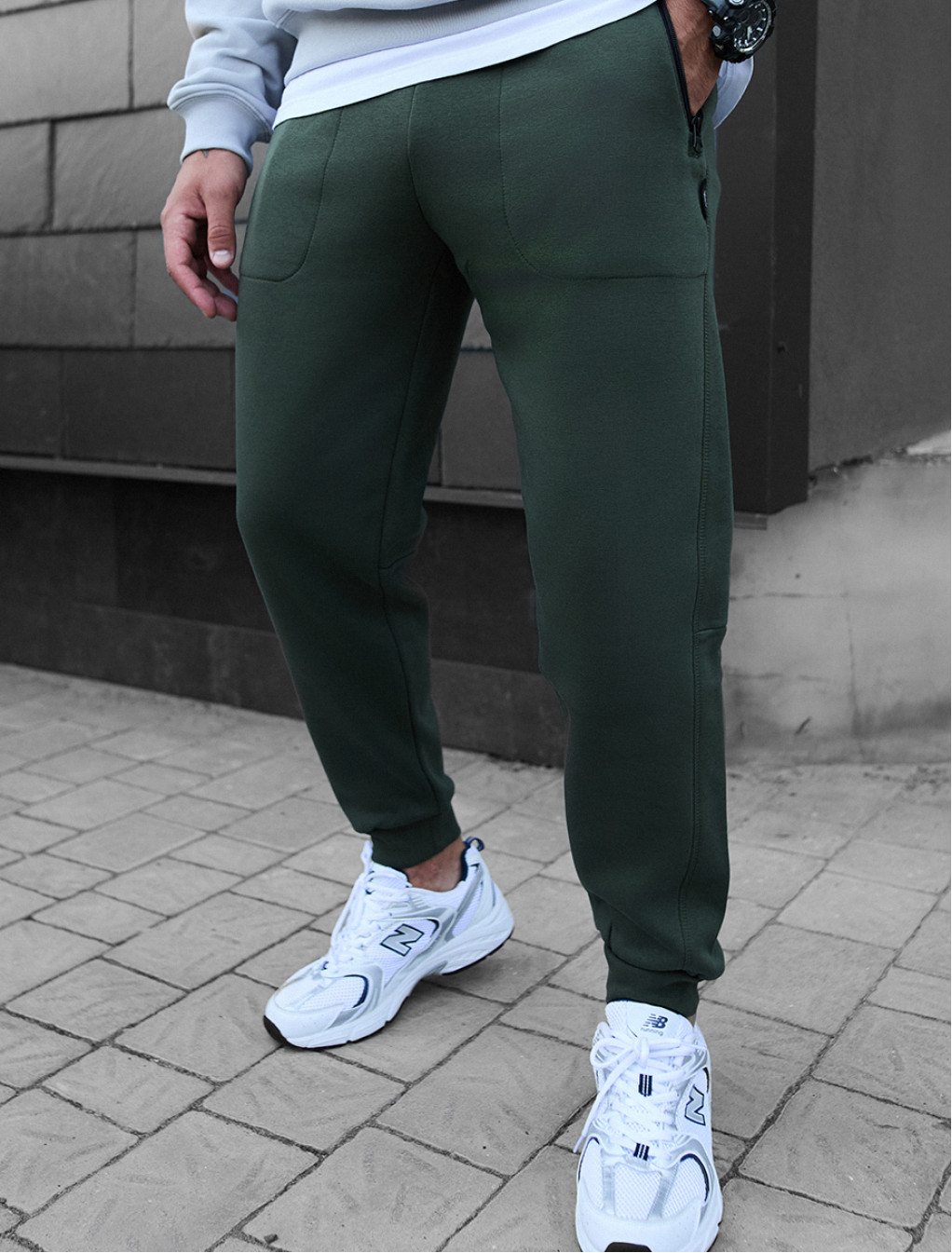 Pantaloni de trening Staff ch khaki fleece