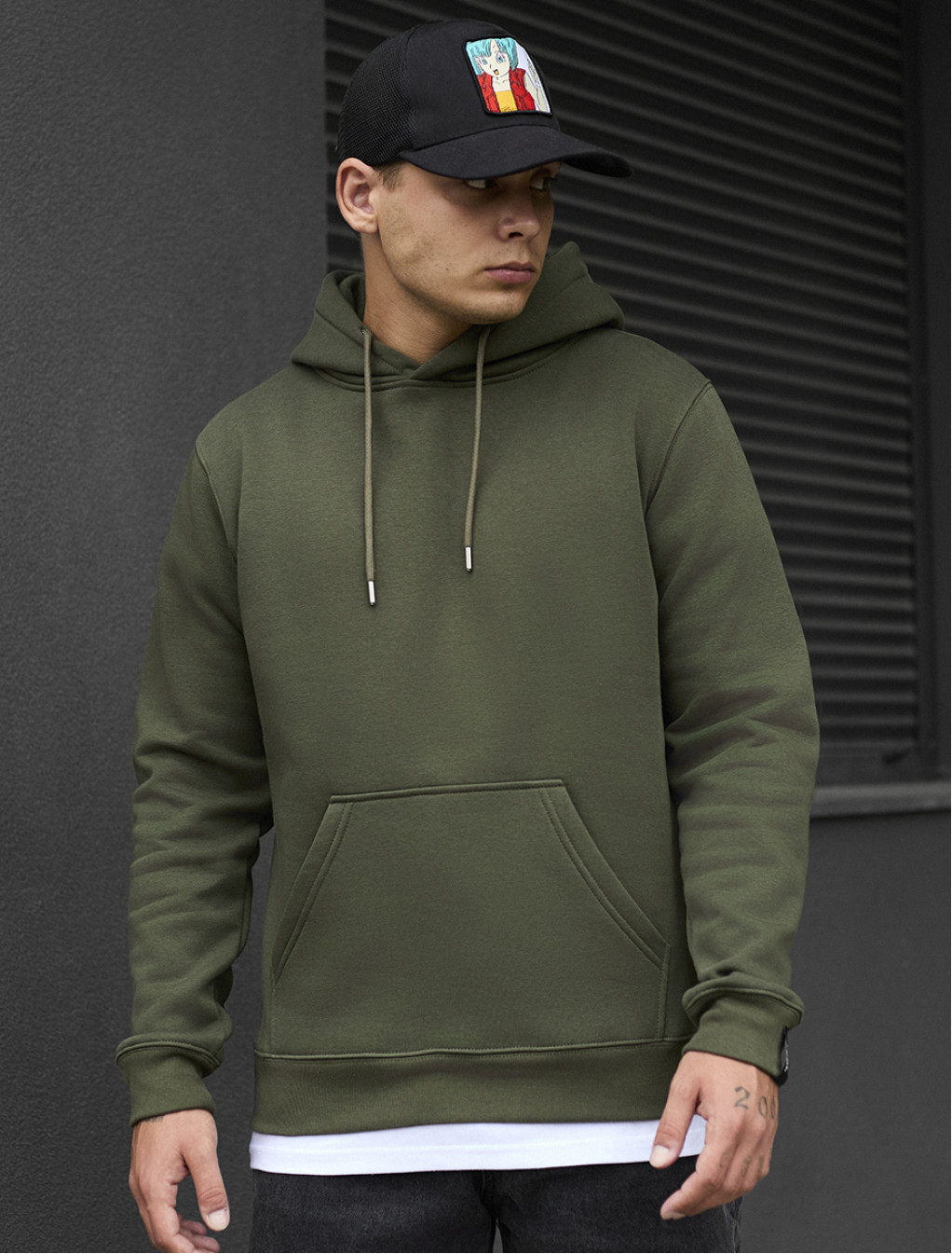 Hanorac Staff khaki basic fleece
