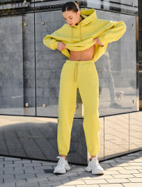 Trening de damă Staff co lime oversize fleece