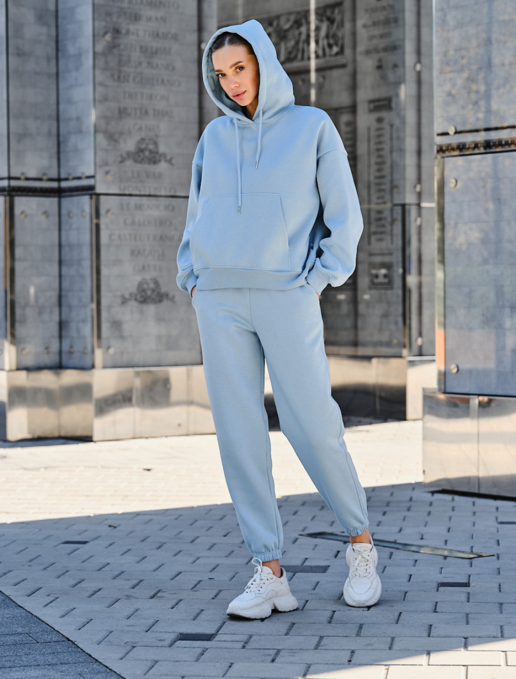 Trening de damă Staff co light blue oversize fleece