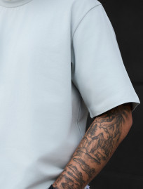Tricou Staff light gray oversize
