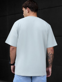 Tricou Staff light gray oversize