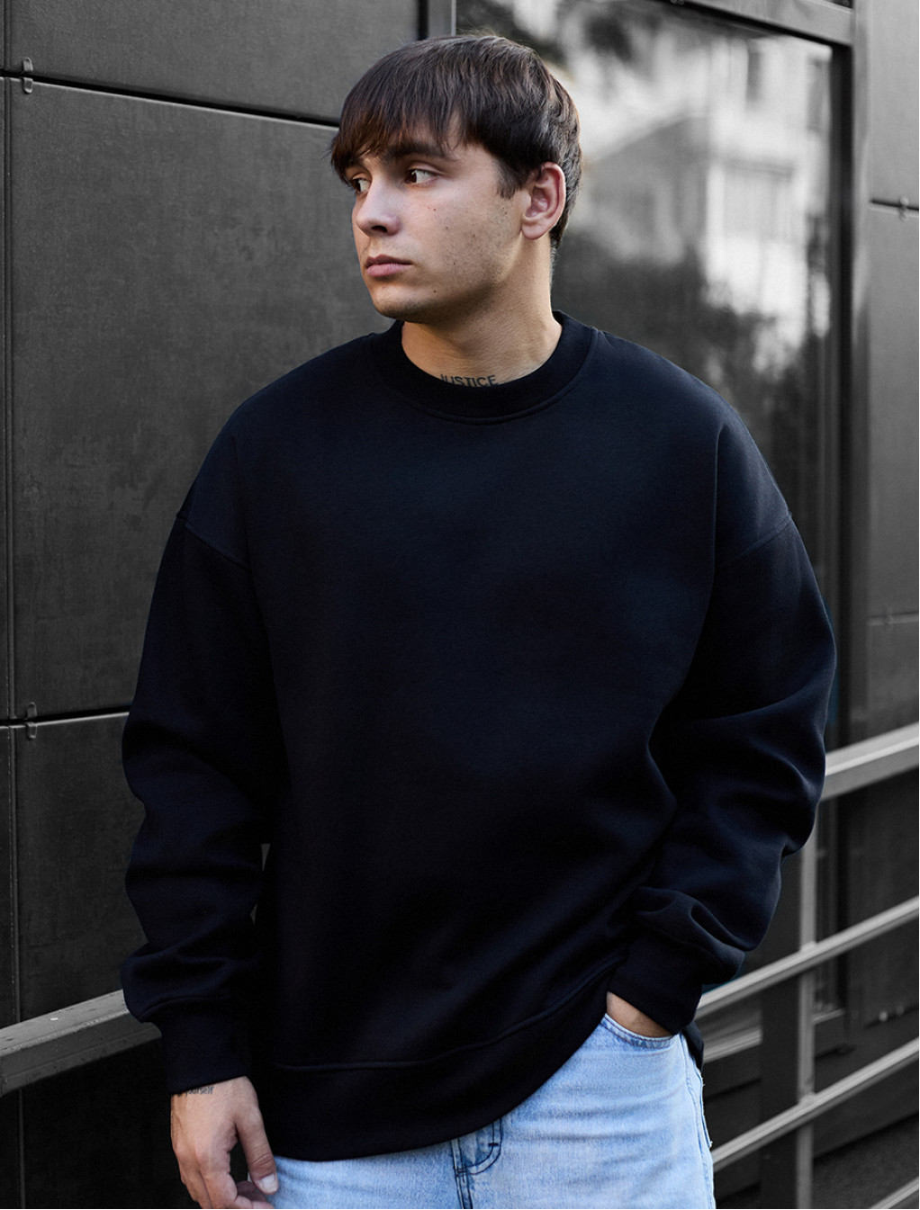 Bluză de trening Staff black oversize fleece
