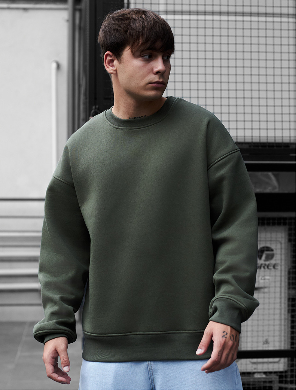 Bluză de trening Staff khaki oversize fleece