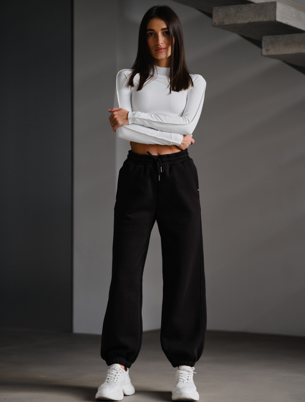 Pantaloni de trening de damă Staff fox black fleece