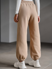 Pantaloni de trening de damă Staff fox beige fleece