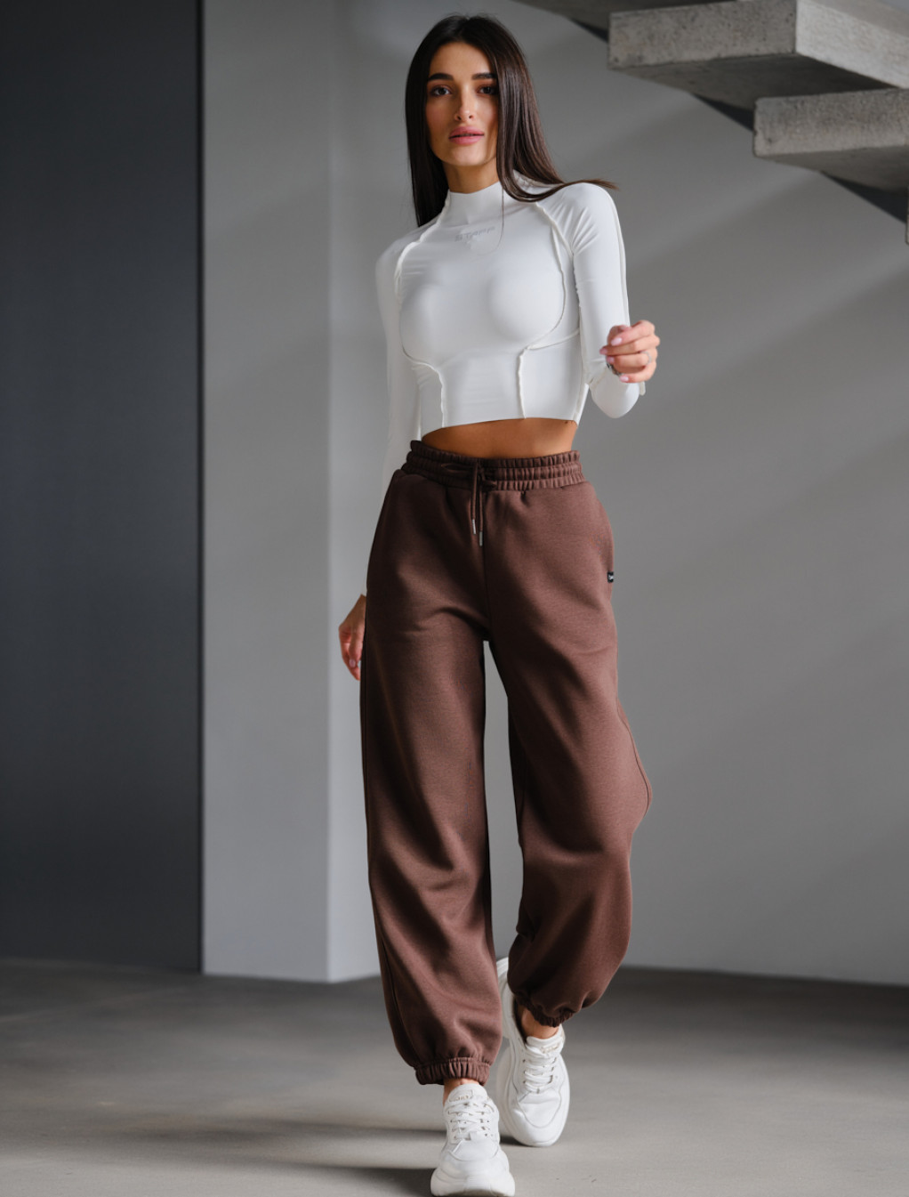Pantaloni de trening de damă  Staff fox brown fleece
