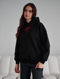 Hanorac de damă Staff sow black logo oversize fleece