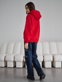 Hanorac de damă Staff sow red logo oversize fleece