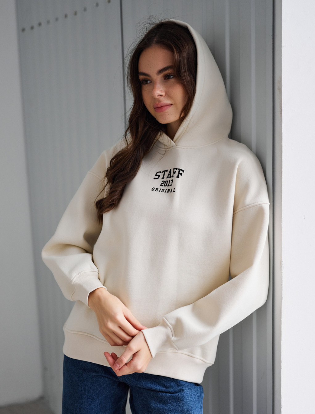 Hanorac de damă Staff sow milk logo oversize fleece
