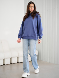 Hanorac de damă Staff ue blue logo oversize