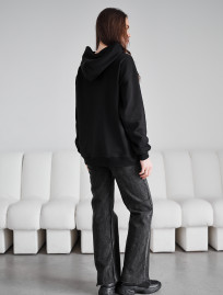 Hanorac de damă Staff ue black logo oversize