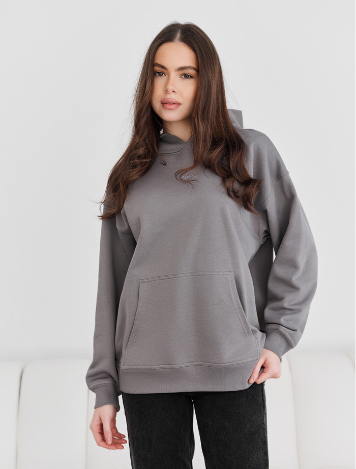 Hanorac de damă Staff ue gray logo oversize