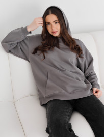 Hanorac de damă Staff ue gray logo oversize