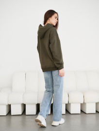 Hanorac de damă Staff ue khaki logo oversize