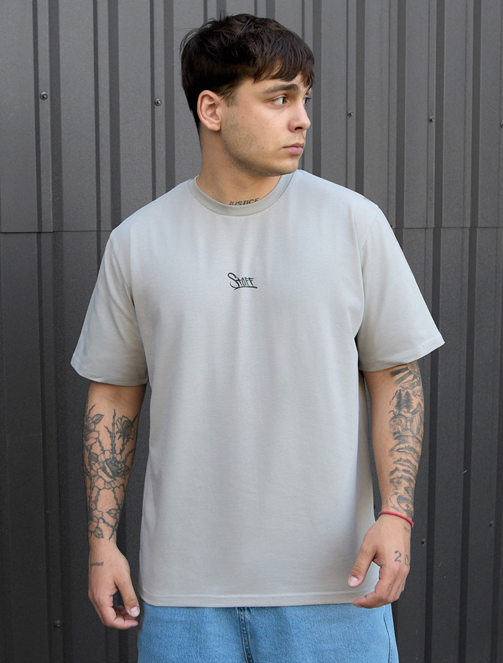Tricou Staff gray logo