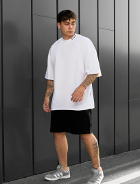 Set de vară tricou + pantaloni scurți Staff os black & white oversize