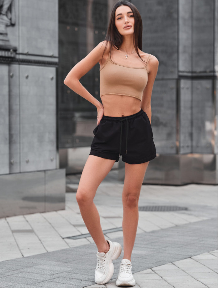 Pantaloni scurți de damă Staff lin black