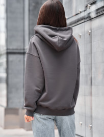 Hanorac de damă Staff lav dark gray oversize