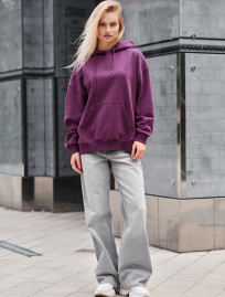 Hanorac de damă Staff lav dark viola oversize