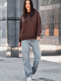 Hanorac de damă Staff lav brown oversize