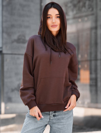 Hanorac de damă Staff lav brown oversize