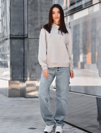 Hanorac de damă Staff lav light gray oversize