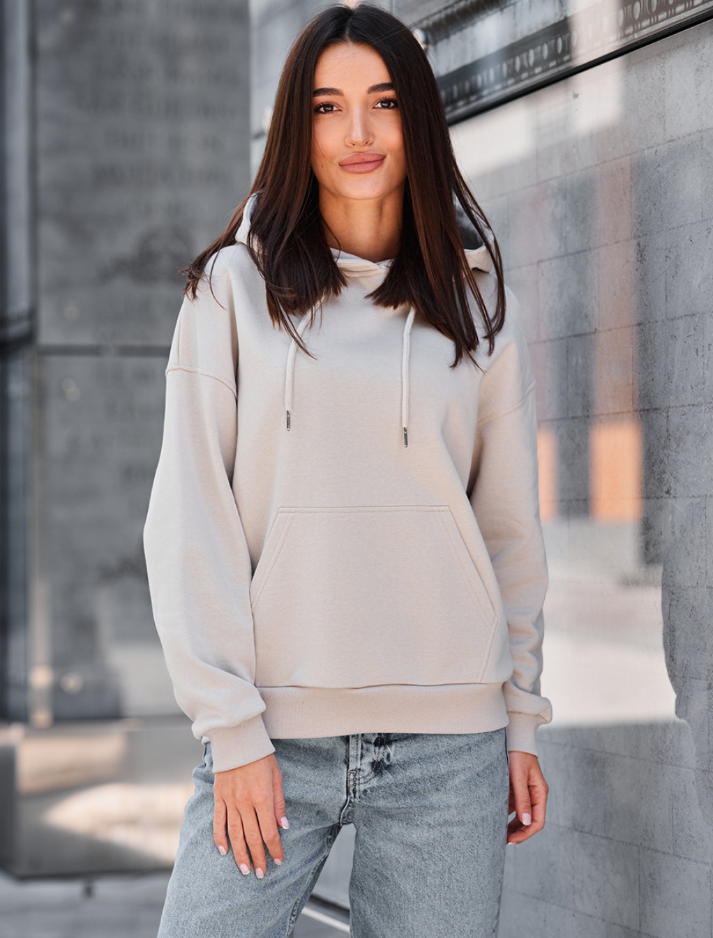 Hanorac de damă Staff lav light gray oversize