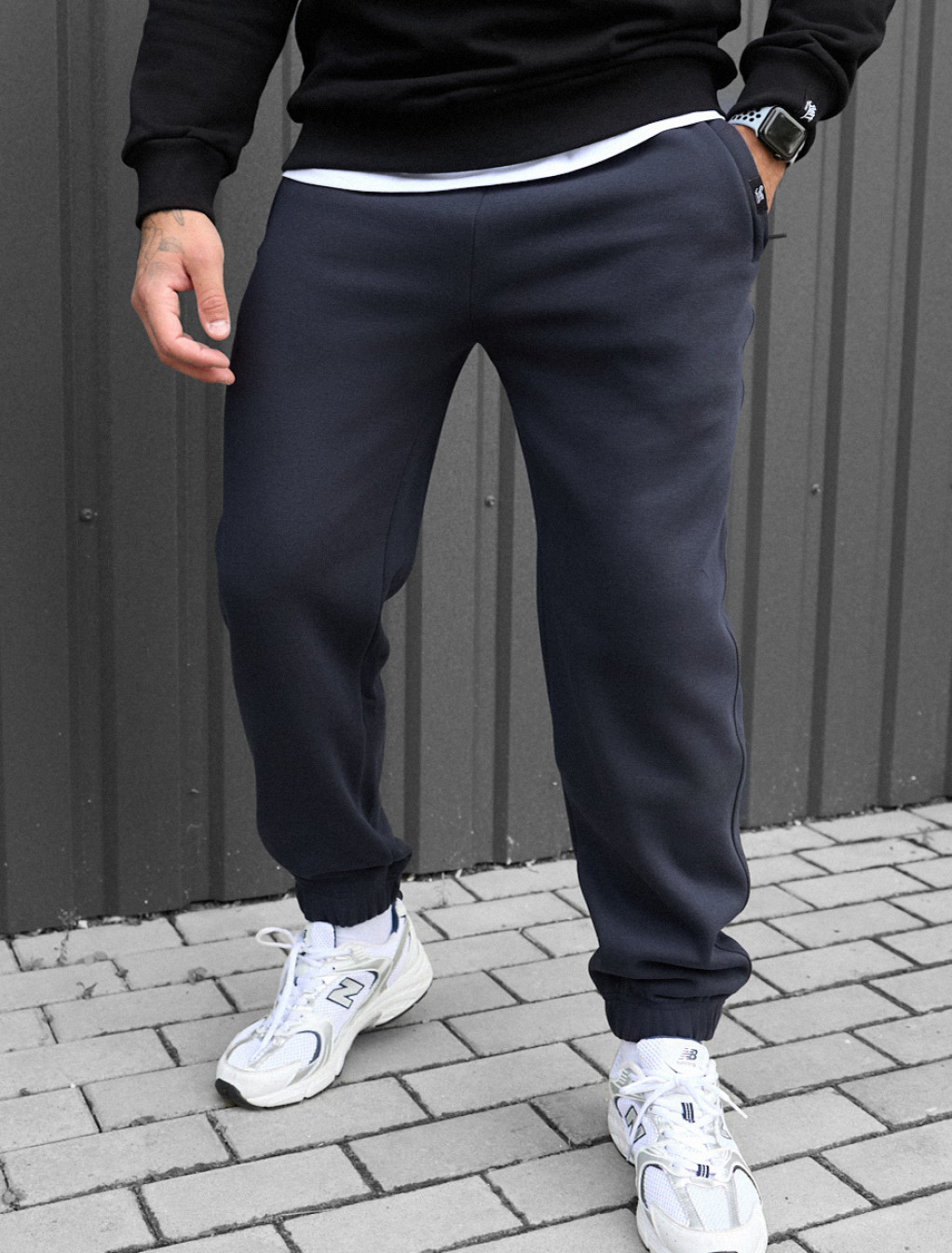 Pantaloni de trening Staff dexo navy fleece