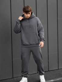 Costum de trening Staff ace dark gray oversize fleece