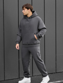 Costum de trening Staff ace dark gray oversize fleece