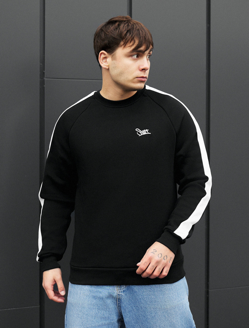 Bluză de trening Staff black line logo fleece
