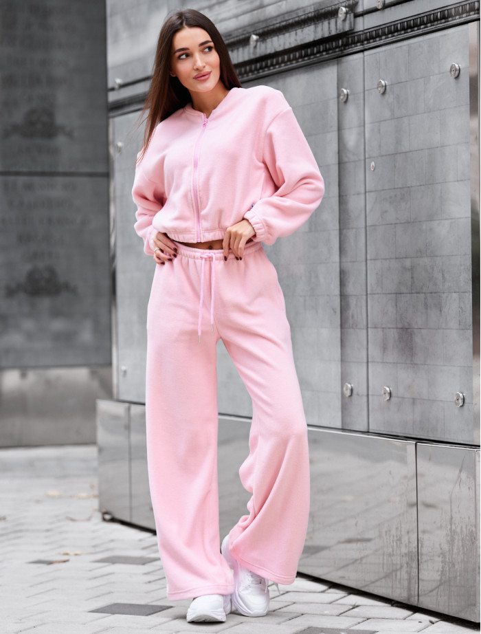 Costum de trening de damă Staff mon pink fleece