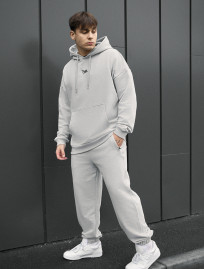 Costum de trening Staff sei logo light gray oversize