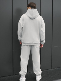 Costum de trening Staff sei logo light gray oversize