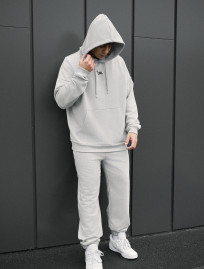Costum de trening Staff sei logo light gray oversize