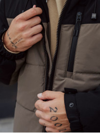 Geacă de iarnă Staff pl khaki & black